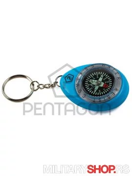 Vodootporni kompas privezak Pentagon- Plavi