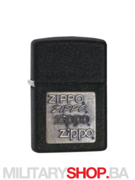 Zippo Black Crackle sa bronzanim logom