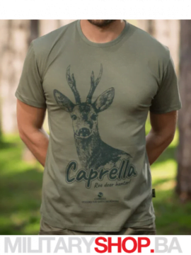 Lovačka tamnozelena majica srndać Caprella