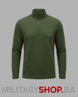 Muški Pamučni QuarterZip Puloverm Maslinasto Zeleni KobraYU
